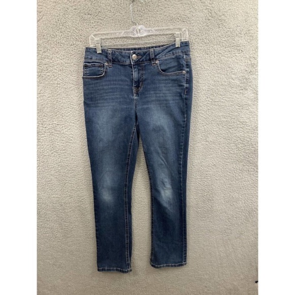 Maurices Jeans Women 4 Blue Denim Mid Rise Straight Stretch Pockets 30x31 Ladies